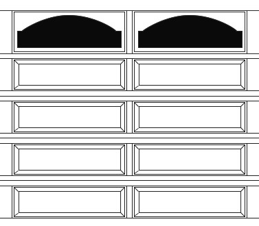 Cathedral, Narrow 5 Section, 2 Panel