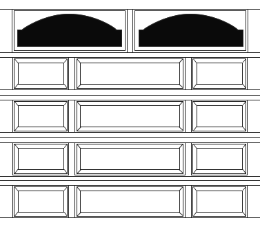 Cathedral, Narrow 5 Section, 3 Panel II