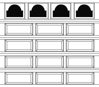 Cathedral Narrow(2) 5 Section 3 Panel