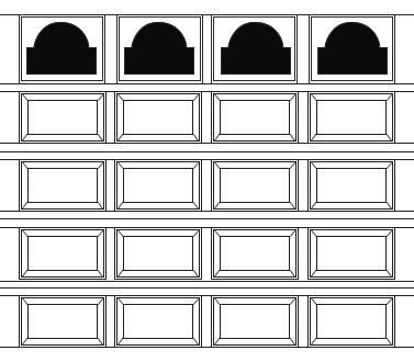 Cathedral Narrow(2) 5 Section 4 Panel