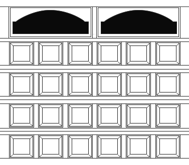 Cathedral, Narrow 5 Section, 6 Panel